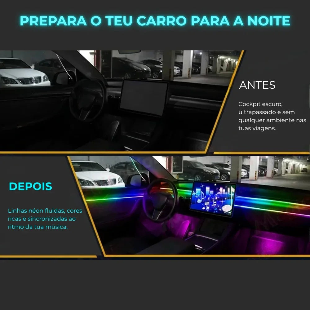 Kit de Luzes LED Cockpit Symphony RGBIC — Acrílico de Alta Definição