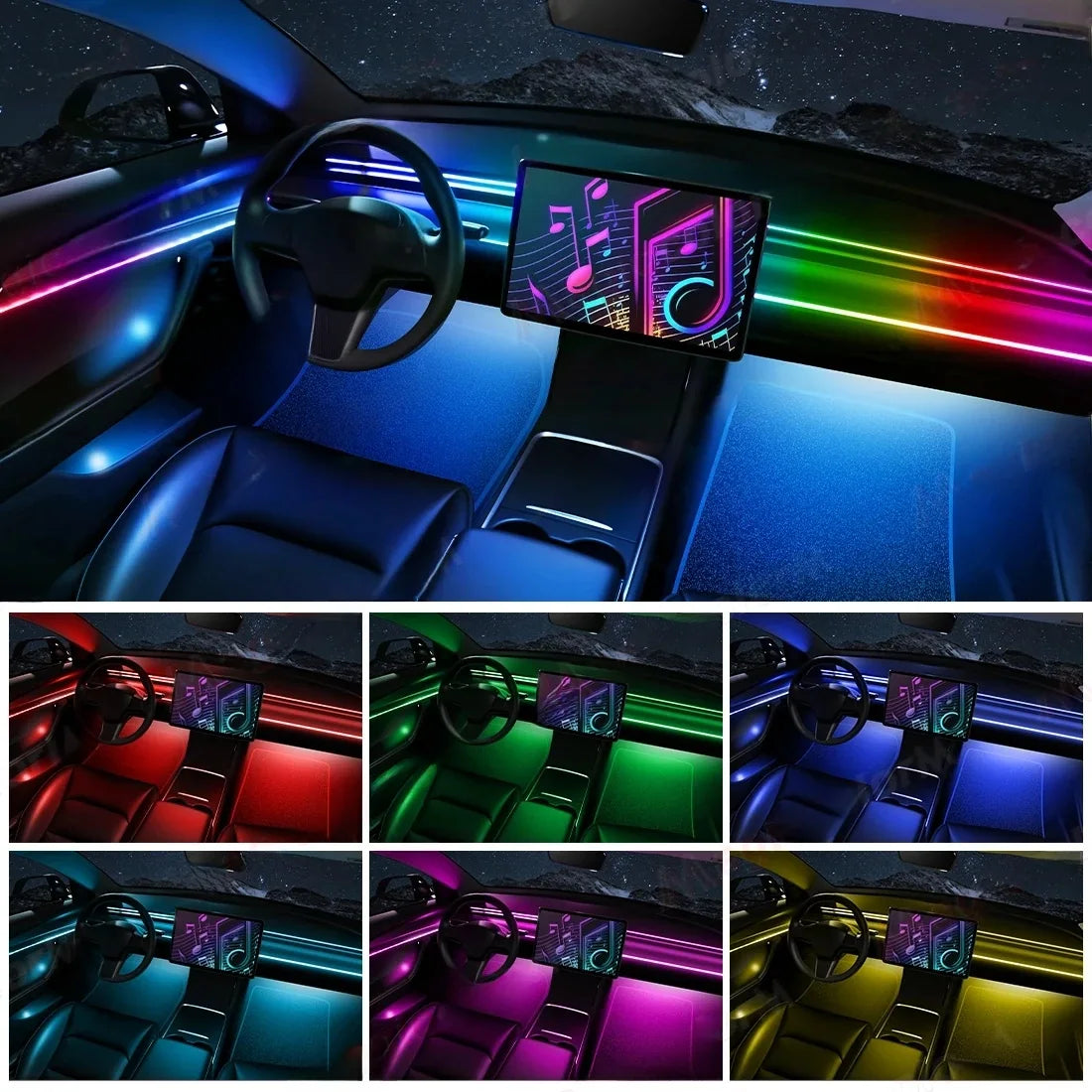 Kit de Luzes LED Cockpit Symphony RGBIC — Acrílico de Alta Definição