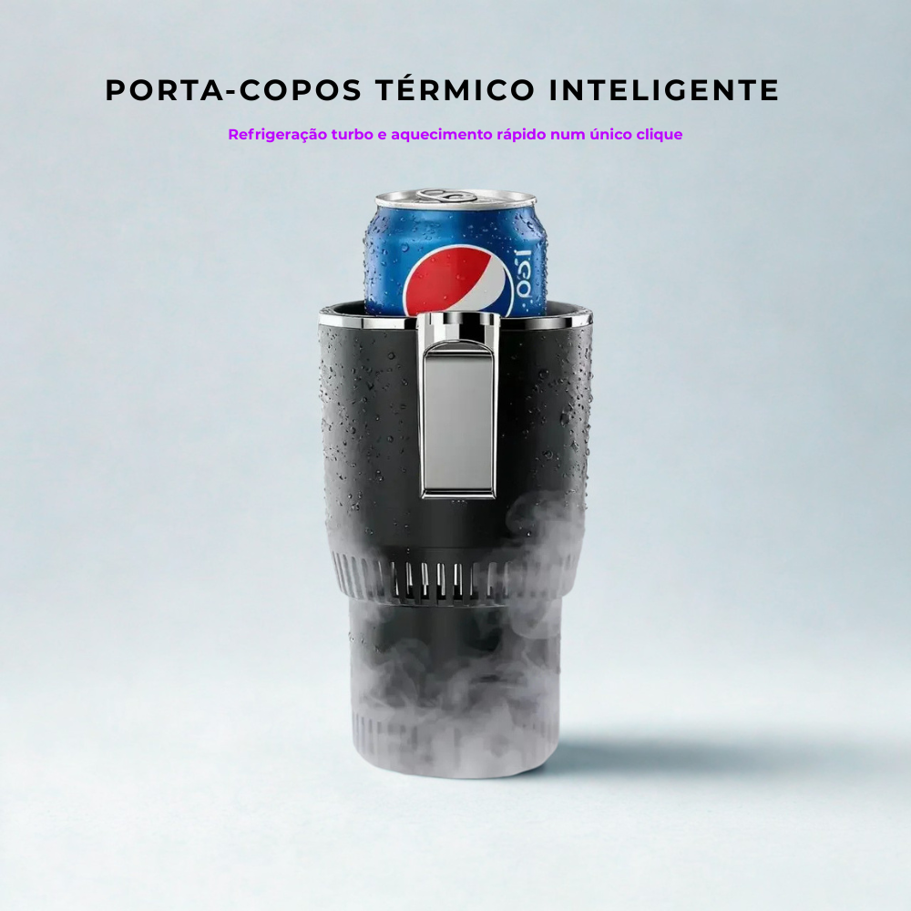 Porta-Copos Térmico Inteligente 12V — Refrigeração e Aquecimento Rápido