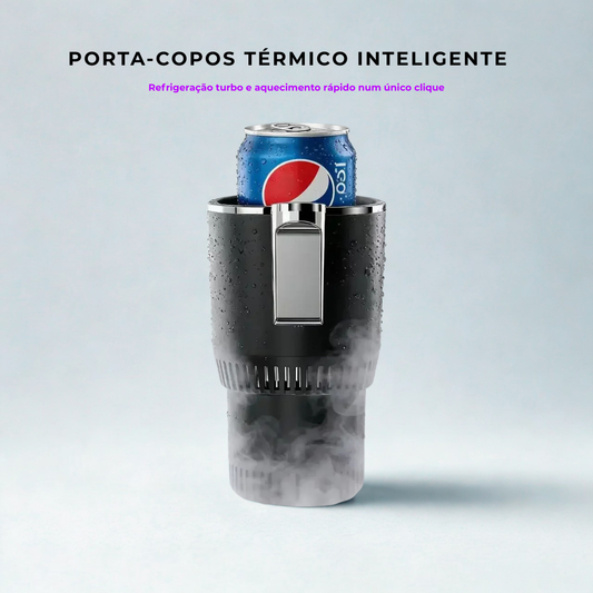 Porta-Copos Térmico Inteligente 12V — Refrigeração e Aquecimento Rápido