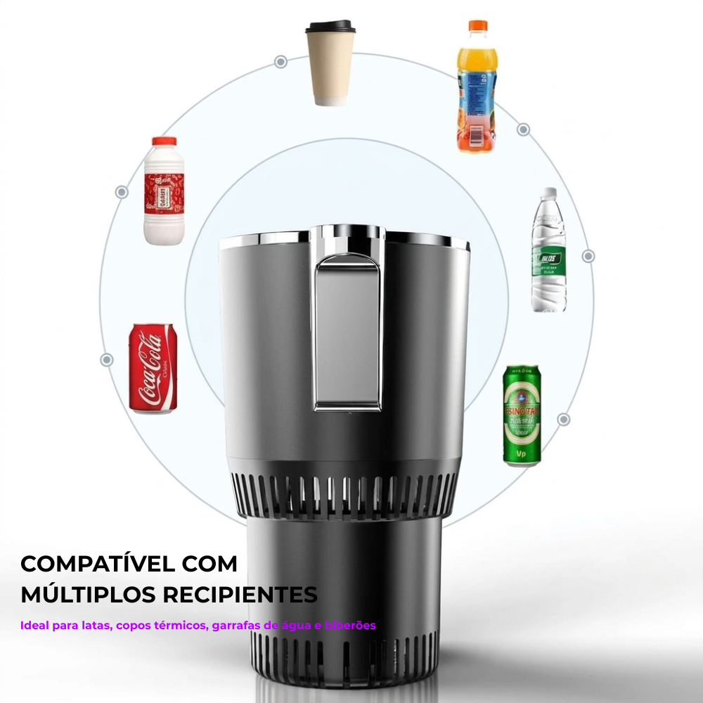 Porta-Copos Térmico Inteligente 12V — Refrigeração e Aquecimento Rápido